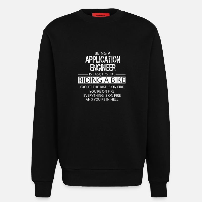 Application Engineer - Sweatshirt - made by SPREAD  - SOLID BLACK
