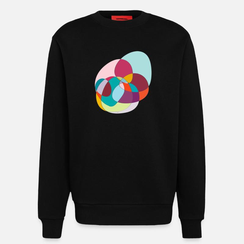 Verschlungene Farbkreise - Sweatshirt - made by SPREAD  - SOLID BLACK