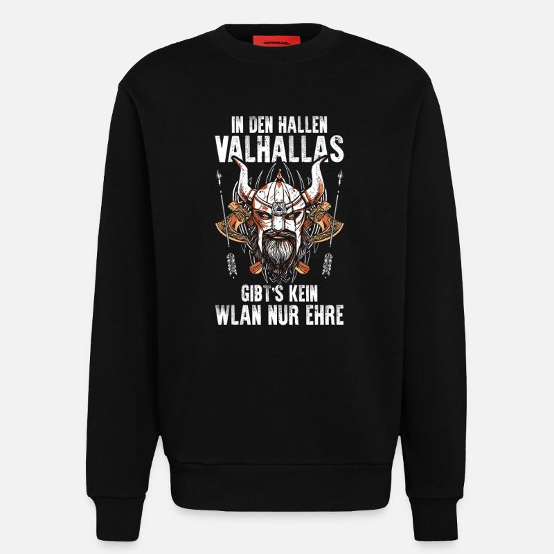 Mittelalter Schildwall Mittelaltermarkt Wikinger - Sweatshirt - made by SPREAD  - SOLID BLACK