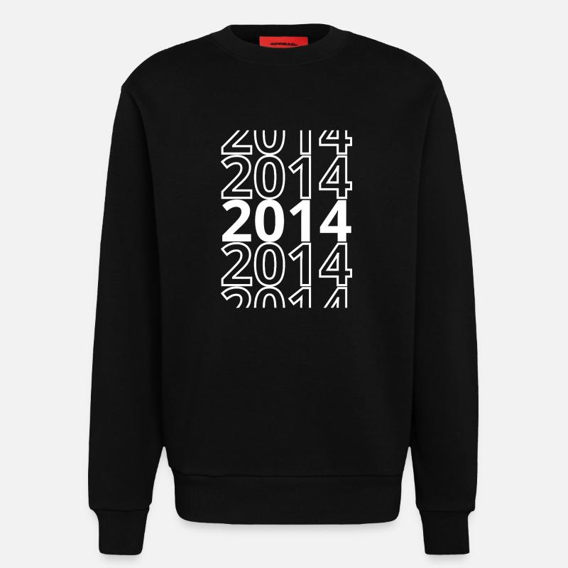 2014 2014 2014 - Sweat bio décontracté fabriqué en UE - SOLID BLACK