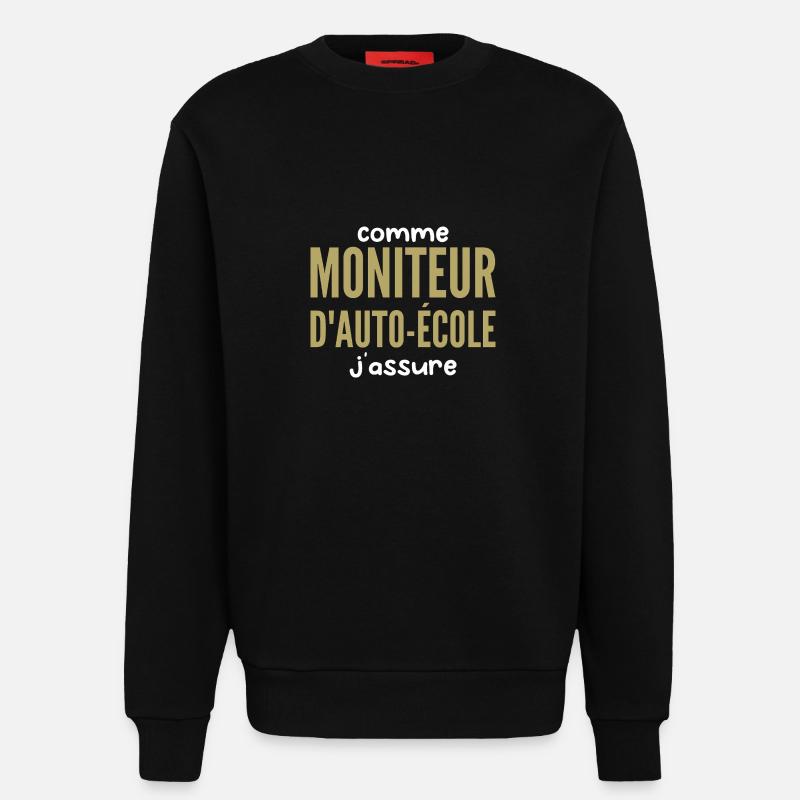 Driving School Instructor - Sweatshirt - made by SPREAD - SOLID BLACK