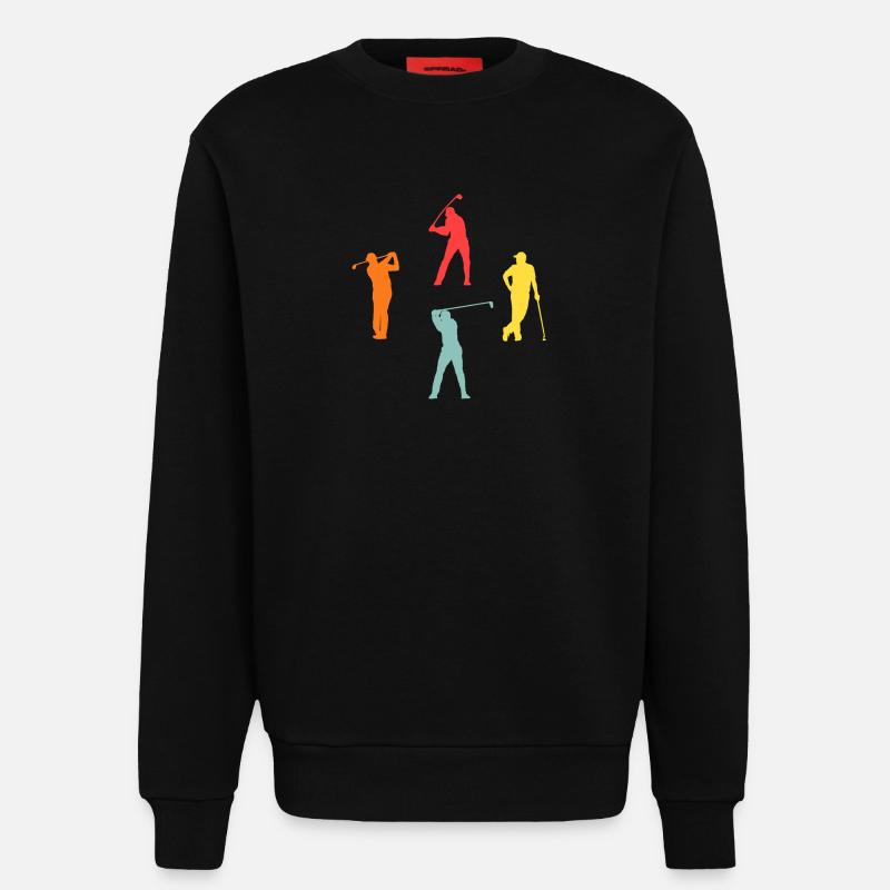 Golfspieler Evolution Golf - Sweatshirt - made by SPREAD  - SOLID BLACK