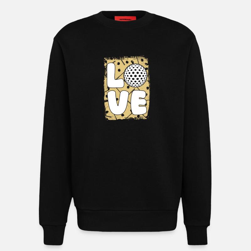 Golfspieler Golf - Sweatshirt - made by SPREAD  - SOLID BLACK