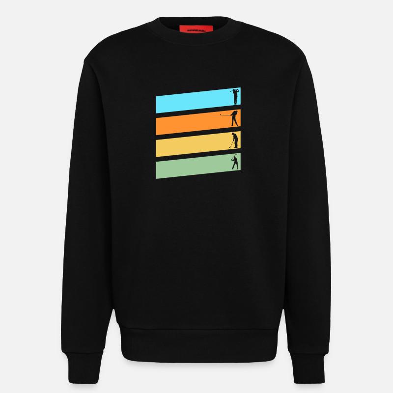 Golfspieler Golf - Sweatshirt - made by SPREAD  - SOLID BLACK