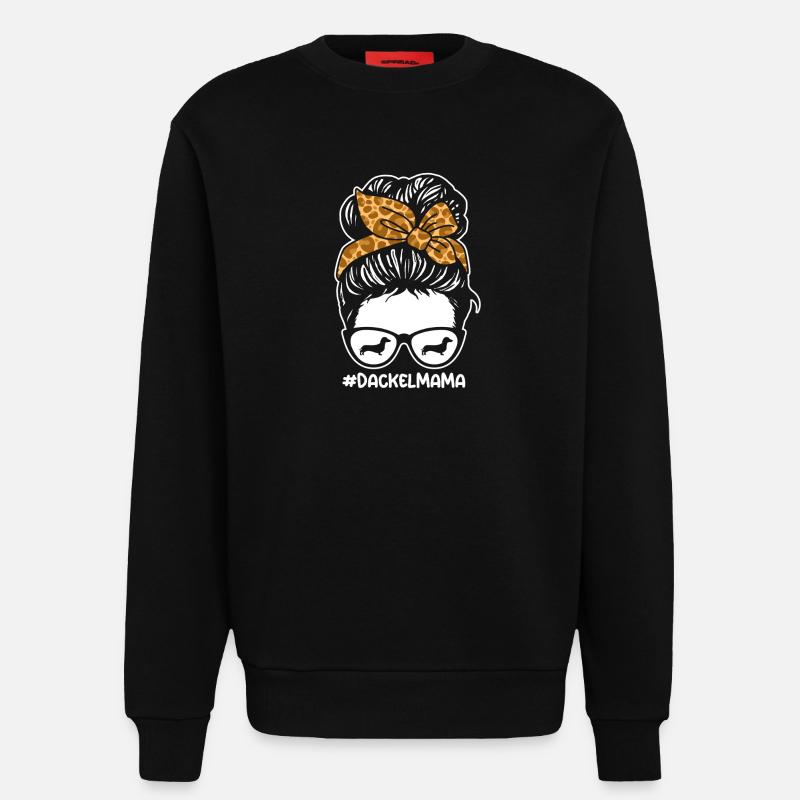 Mama Mutter Hund Dackel - Sweatshirt - made by SPREAD  - SOLID BLACK