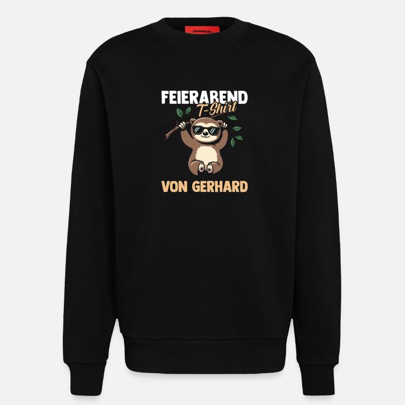 Faultier Gerhard - Sweatshirt - made by SPREAD  - SOLID BLACK