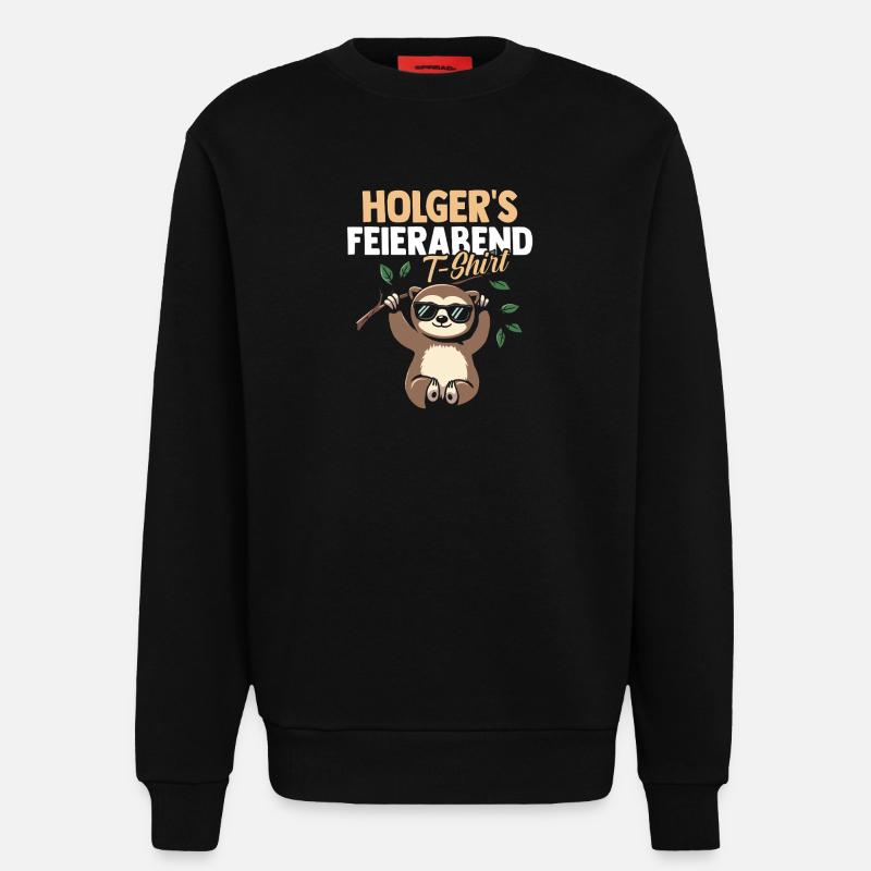 Sloth Holger - Sweatshirt - made by SPREAD  - SOLID BLACK