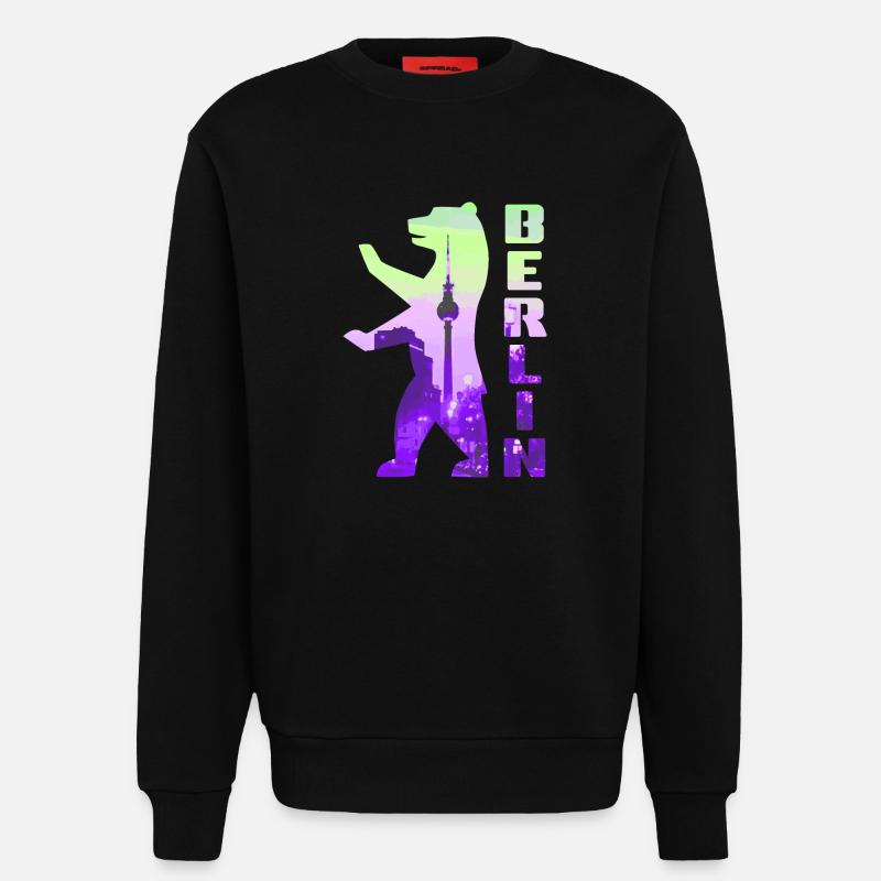 Berlin Berlin Bear - Sweatshirt - made by SPREAD  - SOLID BLACK