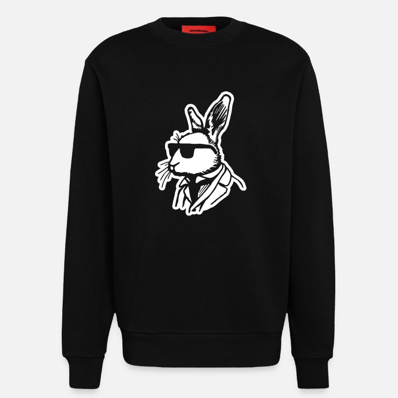 Rabbit Rabbit - Sweatshirt - made by SPREAD  - SOLID BLACK
