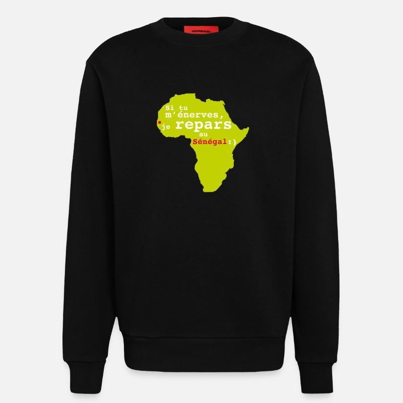 si tu m'énerves.png - Sweat bio décontracté fabriqué en UE - SOLID BLACK