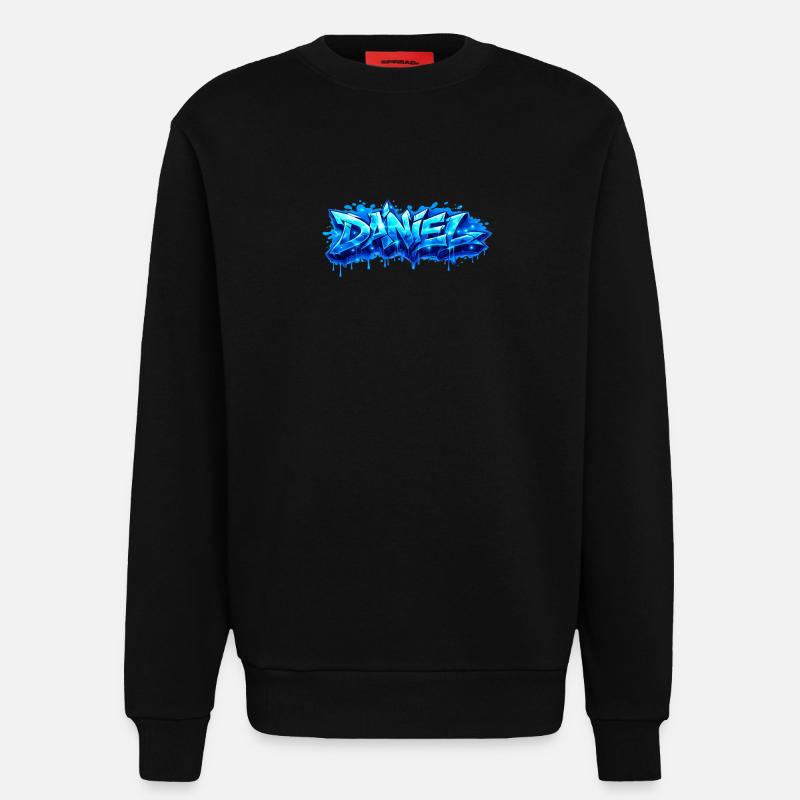 Graffiti DANIEL Name Geschenk Ideal druckbar - Sweatshirt - made by SPREAD - SOLID BLACK