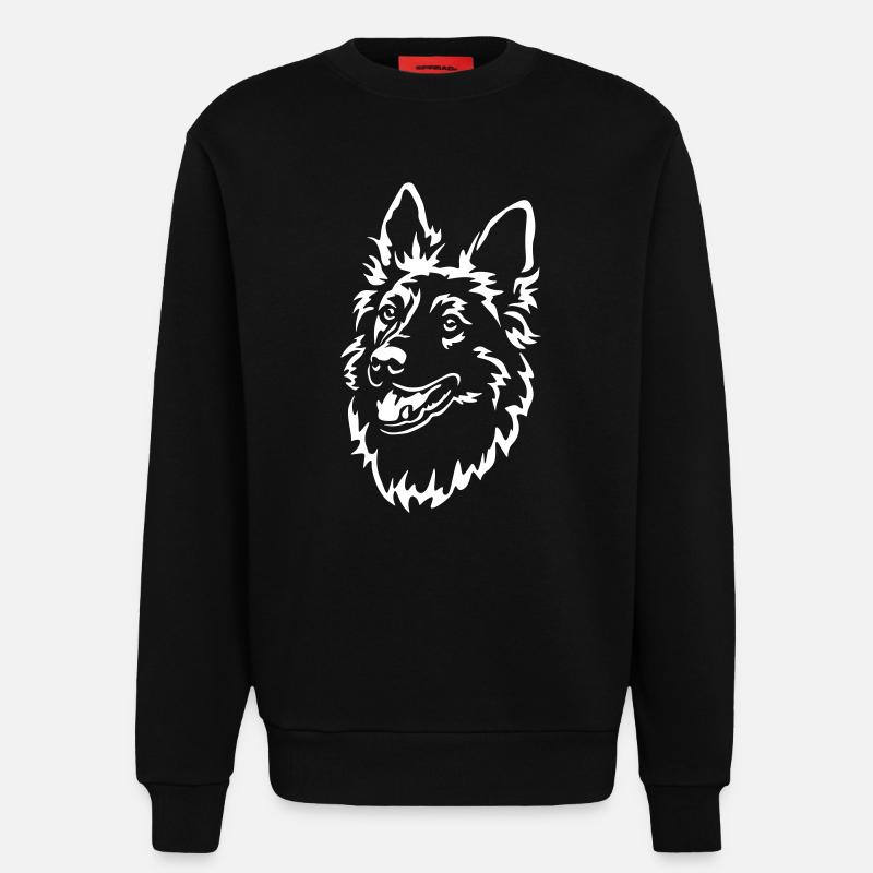 Harzer Fuchs Kopf "Black Edition" - Sweatshirt - made by SPREAD - SOLID BLACK