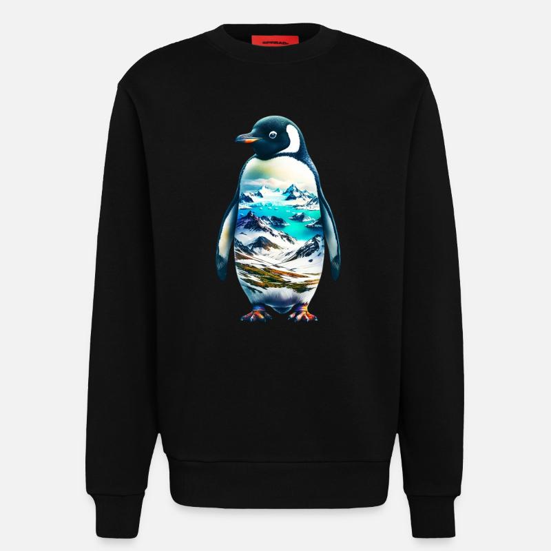 Pinguin - Sweatshirt - made by SPREAD  - SOLID BLACK