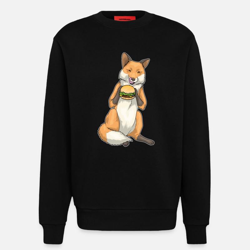 Fuchs Burger - Sweatshirt - made by SPREAD - SOLID BLACK