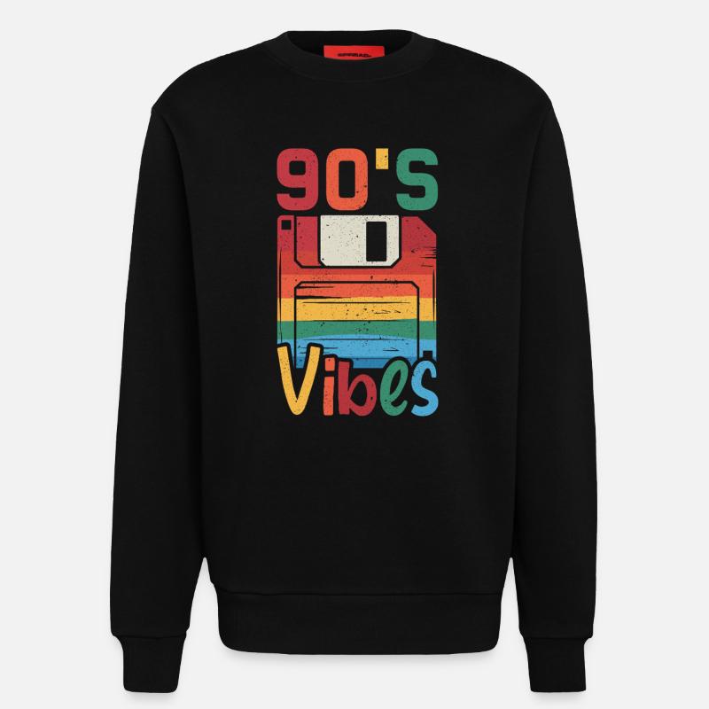90er Vibes Kassette Retro - Sweatshirt - made by SPREAD  - SOLID BLACK