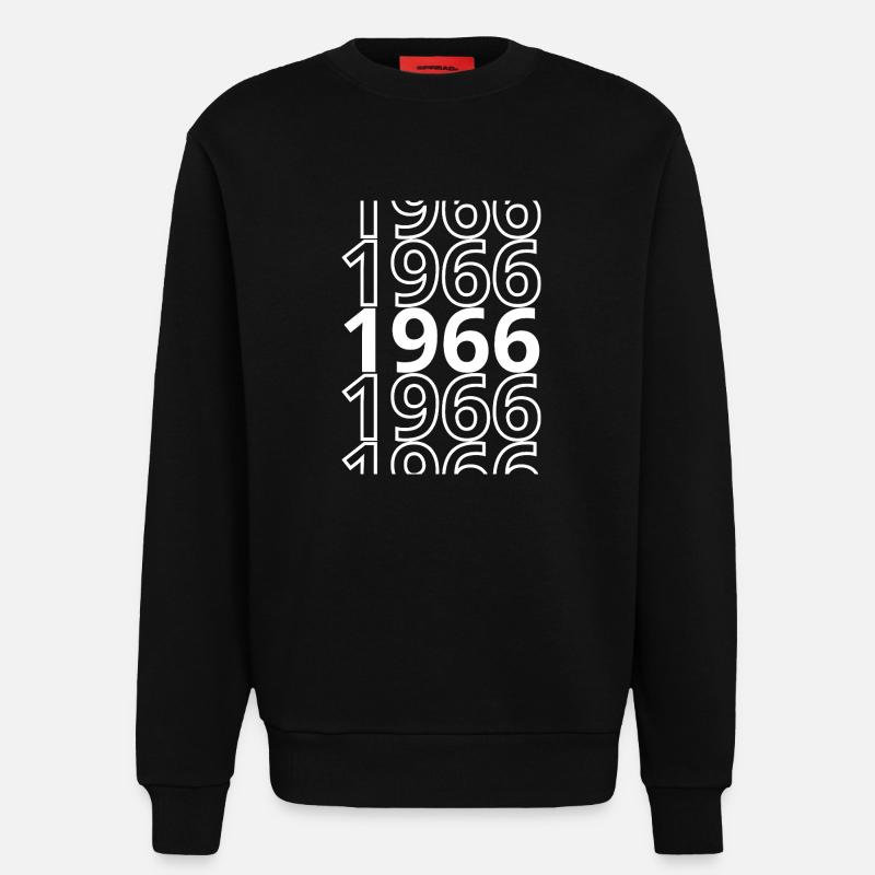 1966 1966 1966 - Sweatshirt - made by SPREAD  - SOLID BLACK