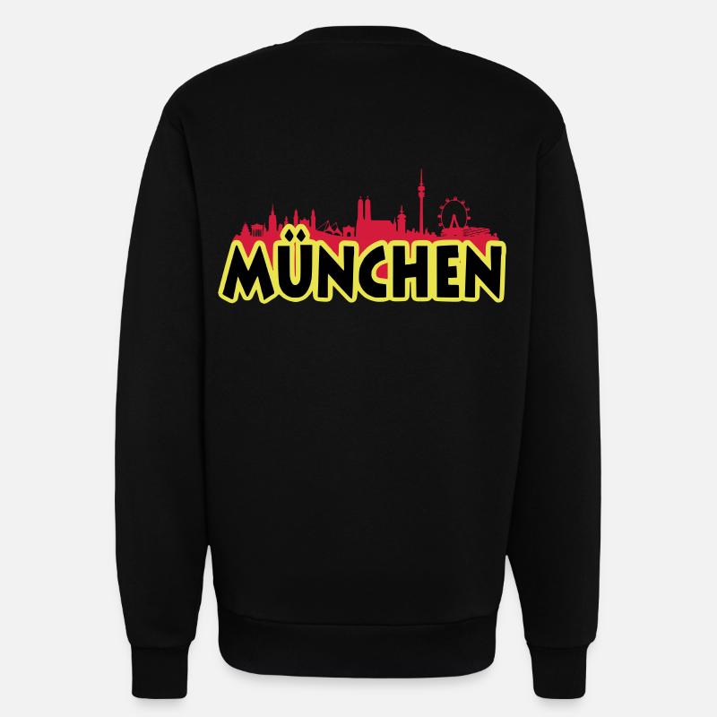 Munich - Sweat bio décontracté fabriqué en UE - SOLID BLACK