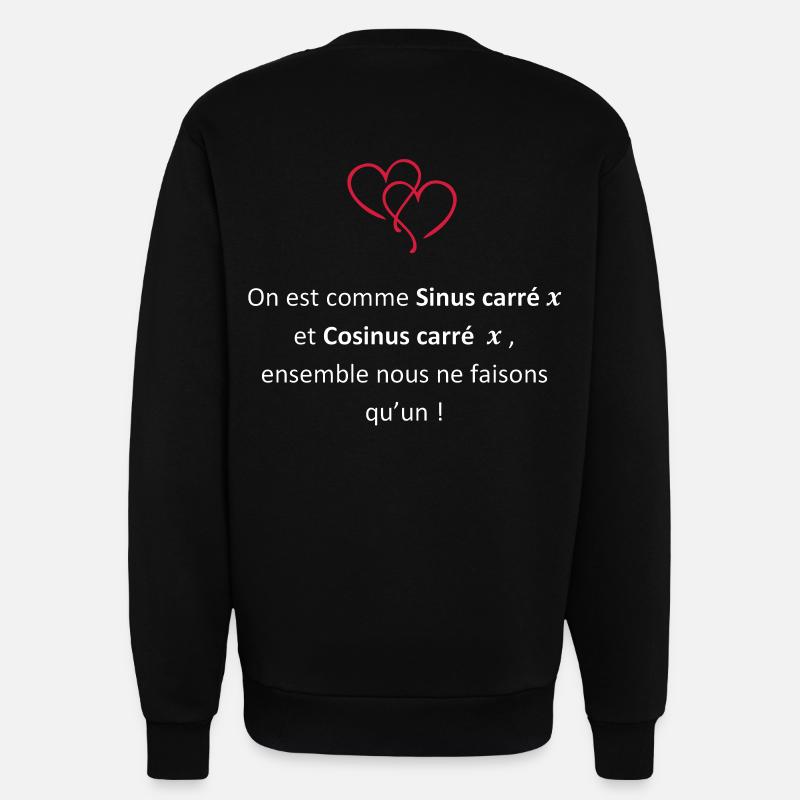 Romantic Maths - Sweat bio décontracté fabriqué en UE - SOLID BLACK