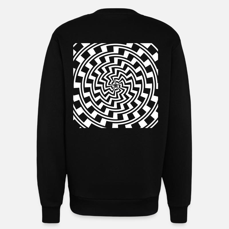 Spirale,Tekno,23, - Sweatshirt - made by SPREAD  - SOLID BLACK