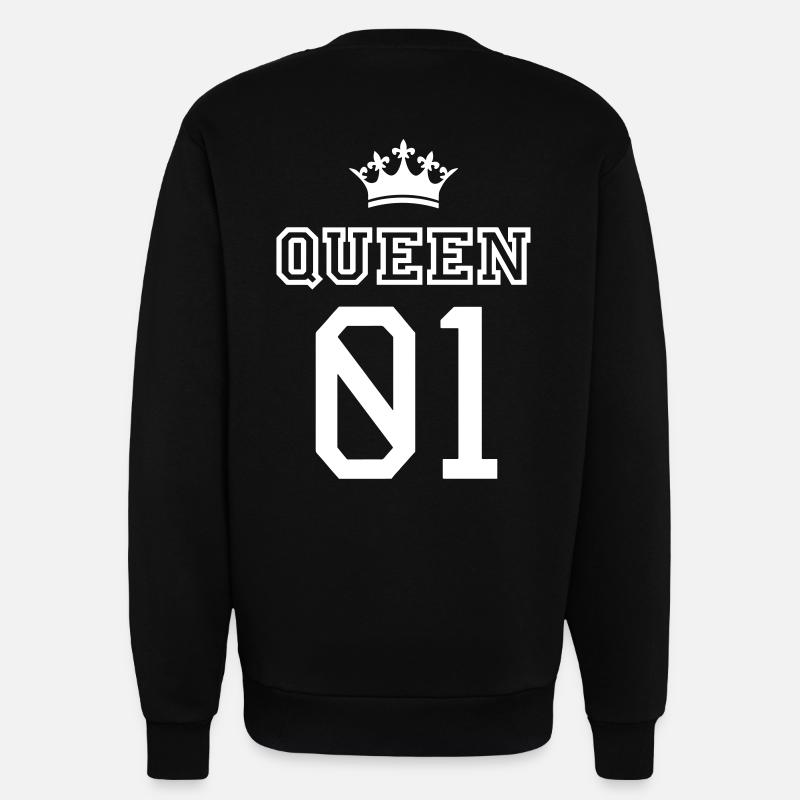 QUEEN - Sweatshirt - made by SPREAD  - SOLID BLACK