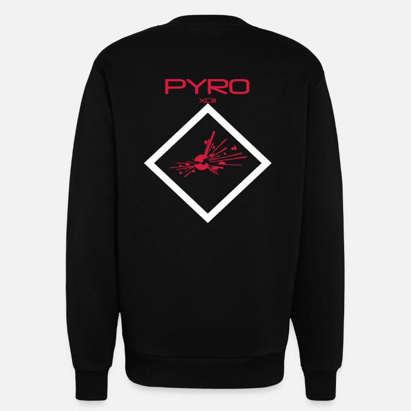 PYRO PYROTECHNIC ARTIFICIER fireworks - Sweat bio décontracté fabriqué en UE - SOLID BLACK