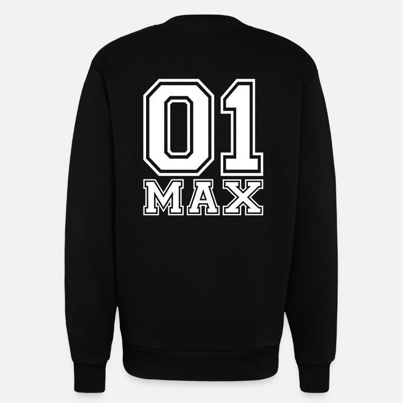 Max - Name - Sweatshirt - made by SPREAD  - SOLID BLACK