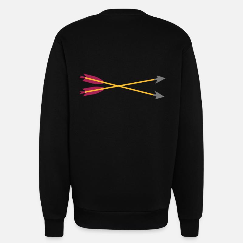 archery arrows by patjila - Sweatshirt - made by SPREAD  - SOLID BLACK