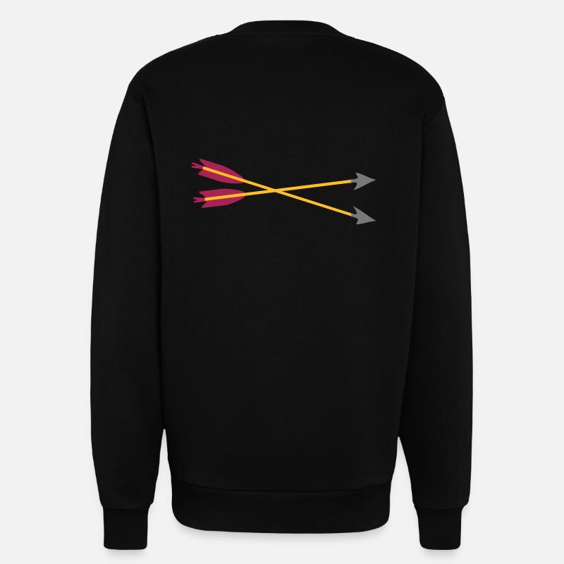 tir à l'arc motif patjila - Sweat bio décontracté fabriqué en UE - SOLID BLACK