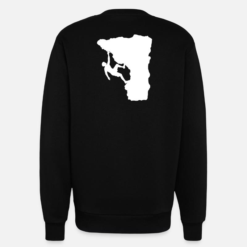 Climber on the ledge - Sweatshirt - made by SPREAD  - SOLID BLACK