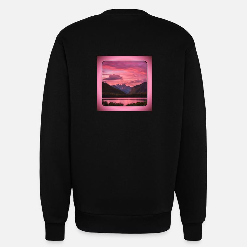 Mountains - Sweatshirt - made by SPREAD  - SOLID BLACK