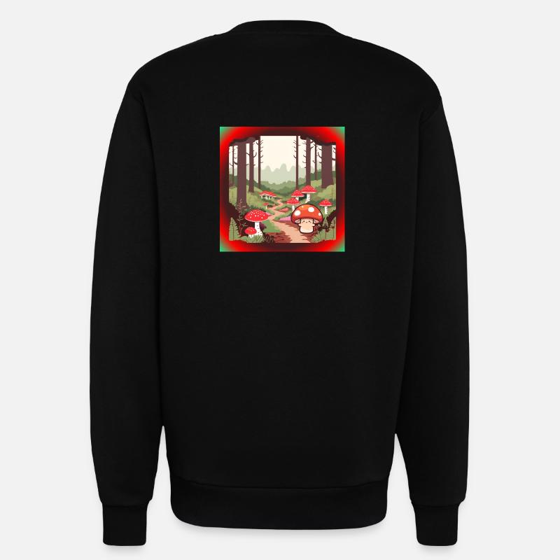 Pilze im Wald - Sweatshirt - made by SPREAD  - SOLID BLACK