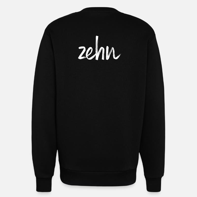 dix 10 numéro de cadeau d'anniversaire - Sweat bio décontracté fabriqué en UE - SOLID BLACK