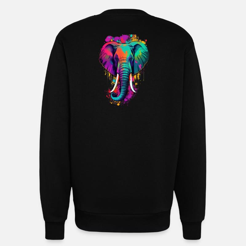 Elephant - Sweatshirt - made by SPREAD  - SOLID BLACK