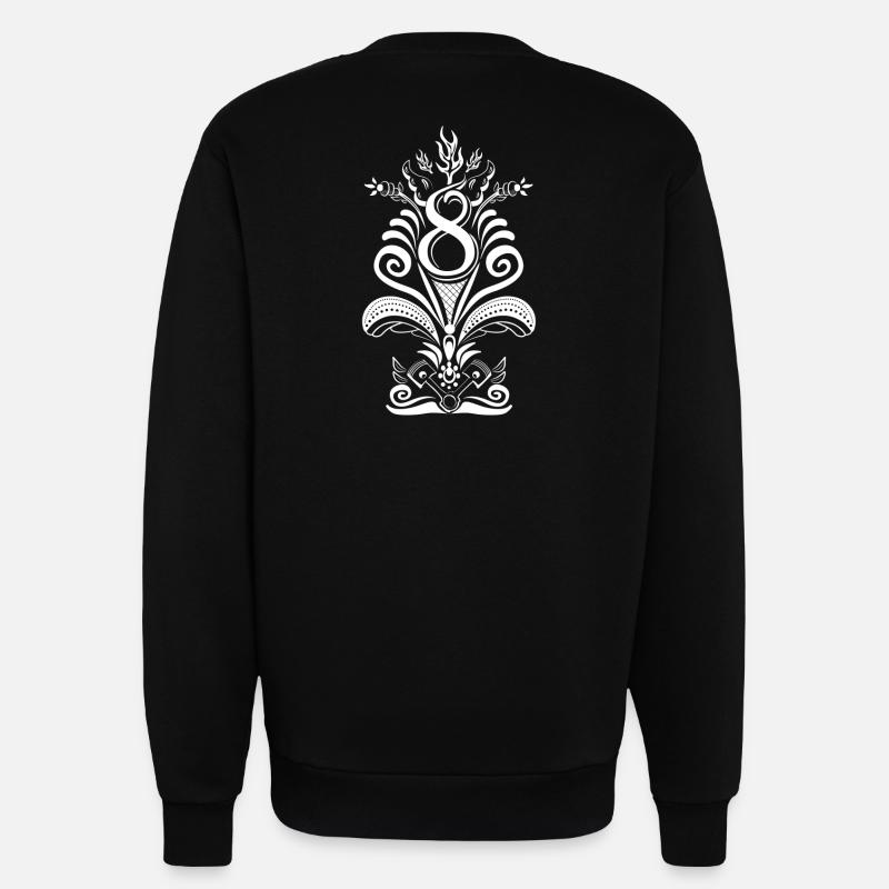Kurbits V8 No :2 - blanc - Sweat bio décontracté fabriqué en UE - SOLID BLACK