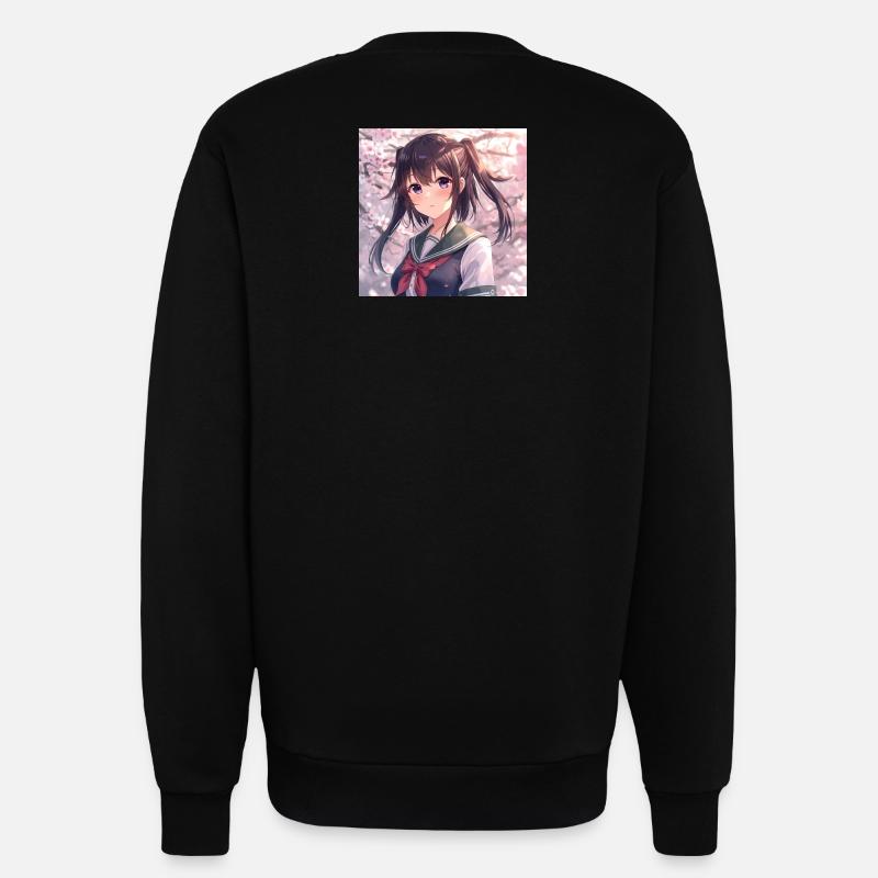 Cherry Blossom School Uniform - Sweatshirt - made by SPREAD  - SOLID BLACK