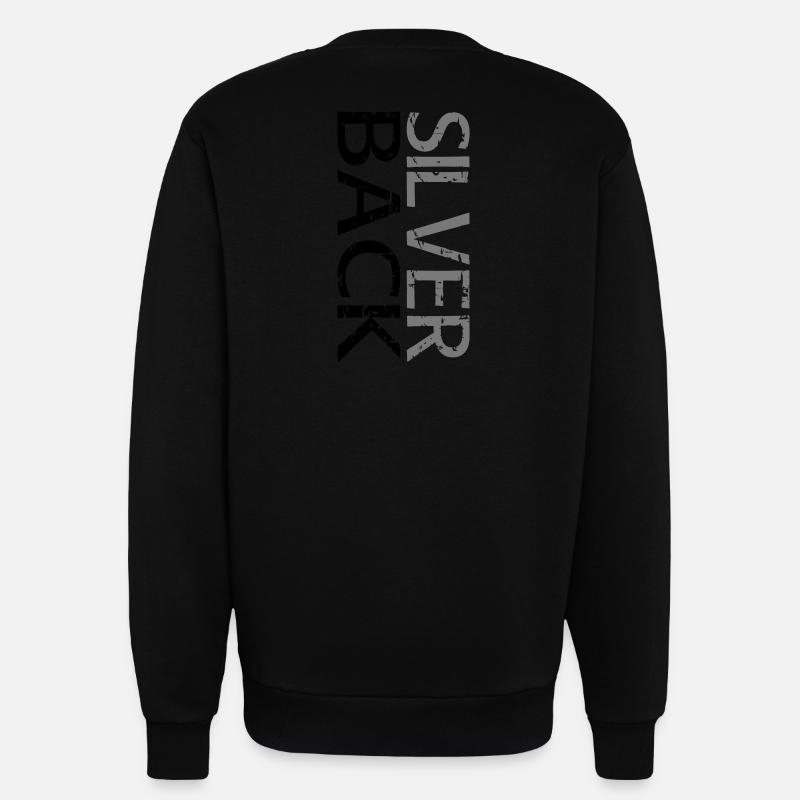 SILVERBACK (Two-line) - Sweatshirt - made by SPREAD - SOLID BLACK