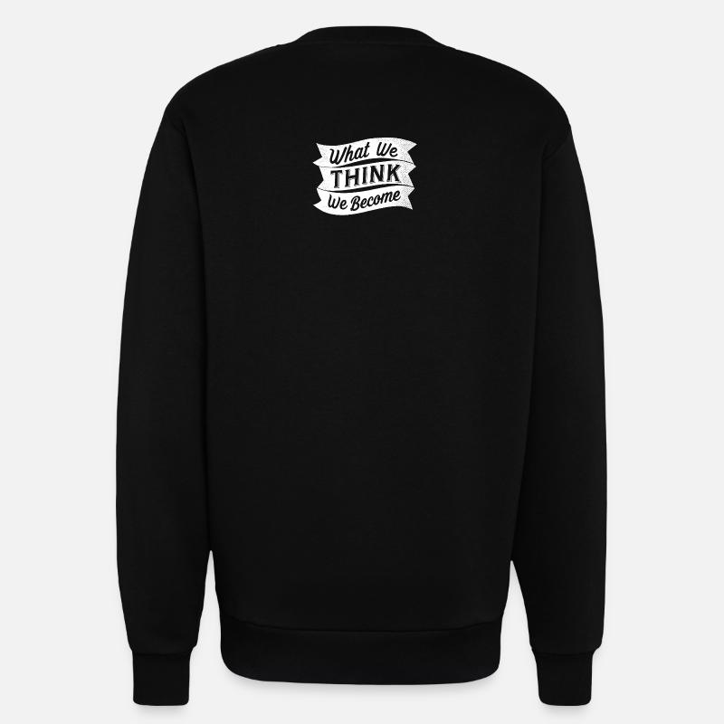 ce que nous pensons devenir - Sweat bio décontracté fabriqué en UE - SOLID BLACK