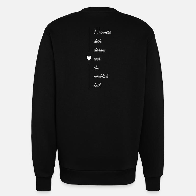 Wer bist du? - Sweatshirt - made by SPREAD  - SOLID BLACK
