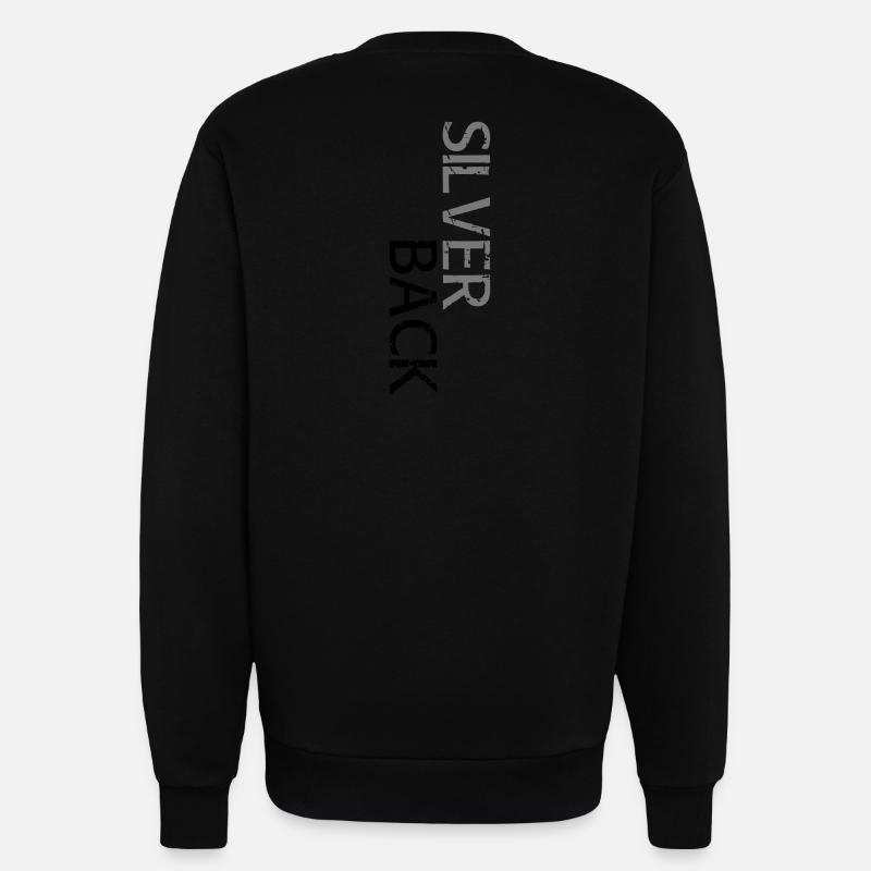 SILVERBACK (offset) - Sweatshirt - made by SPREAD  - SOLID BLACK