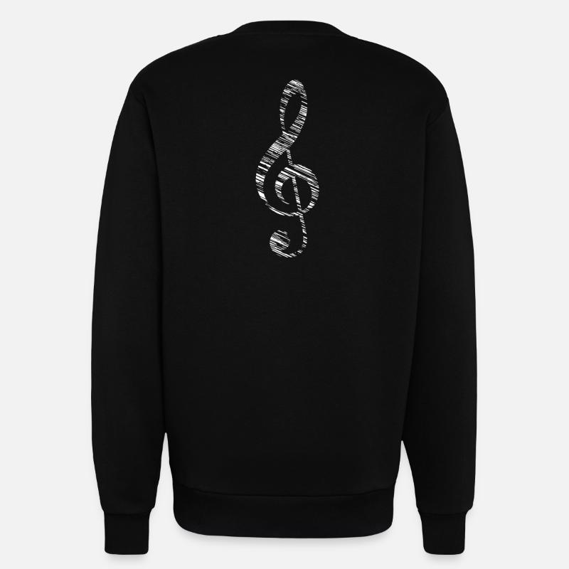Clef musique symbole note signe - Sweat bio décontracté fabriqué en UE - SOLID BLACK