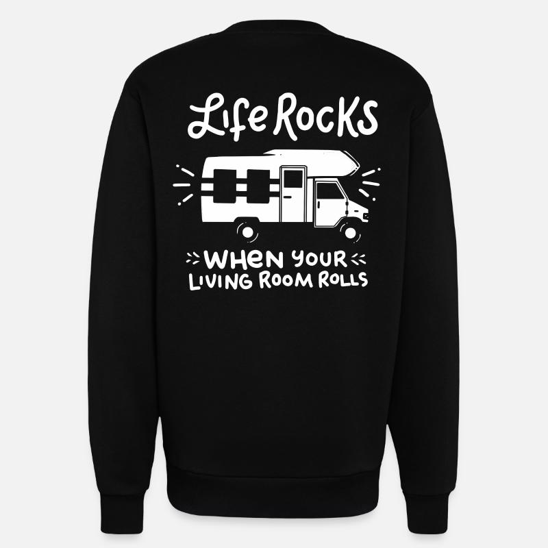 camping - Sweatshirt - made by SPREAD  - SOLID BLACK