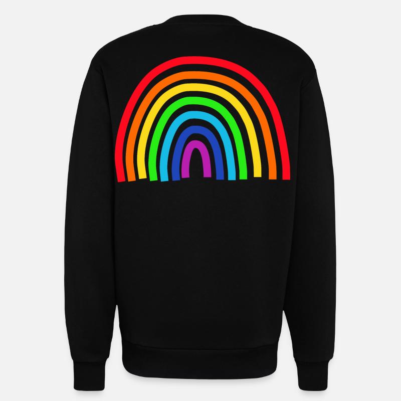 Regenbogen bunt - Sweatshirt - made by SPREAD  - SOLID BLACK