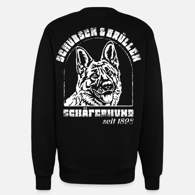 Schubsen und Brüllen Schäferhund - Sweatshirt - made by SPREAD  - SOLID BLACK