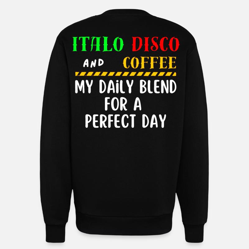 Italo Disco und Kaffeehemd - Sweatshirt - made by SPREAD - SOLID BLACK