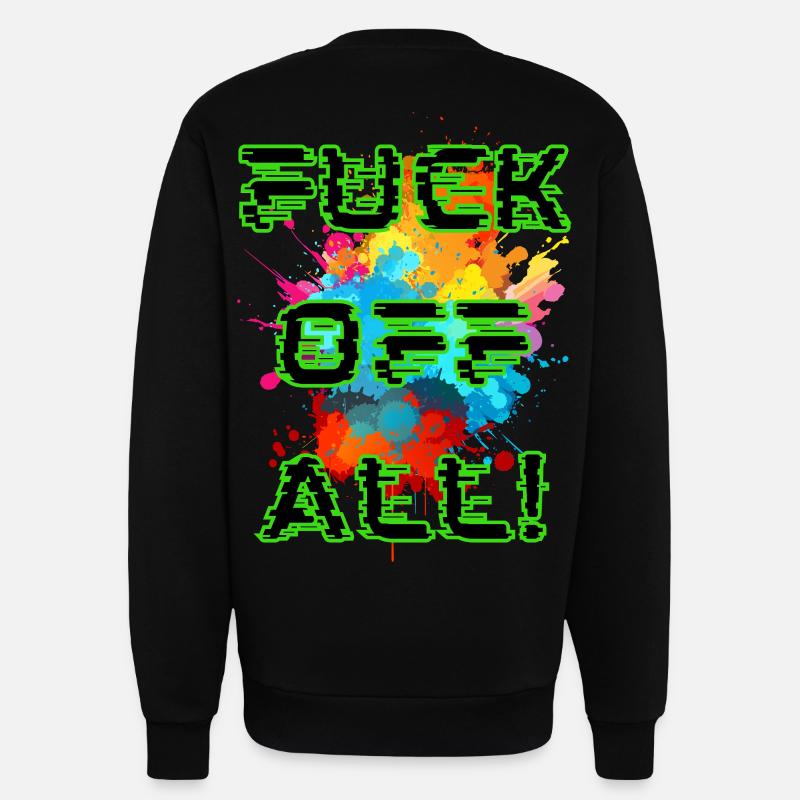 Explosion de couleurs punk - Sweat bio décontracté fabriqué en UE - SOLID BLACK