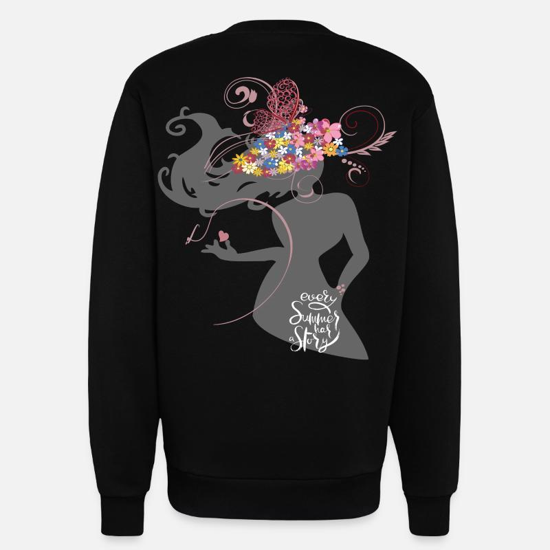 Fille Été - Sweat bio décontracté fabriqué en UE - SOLID BLACK