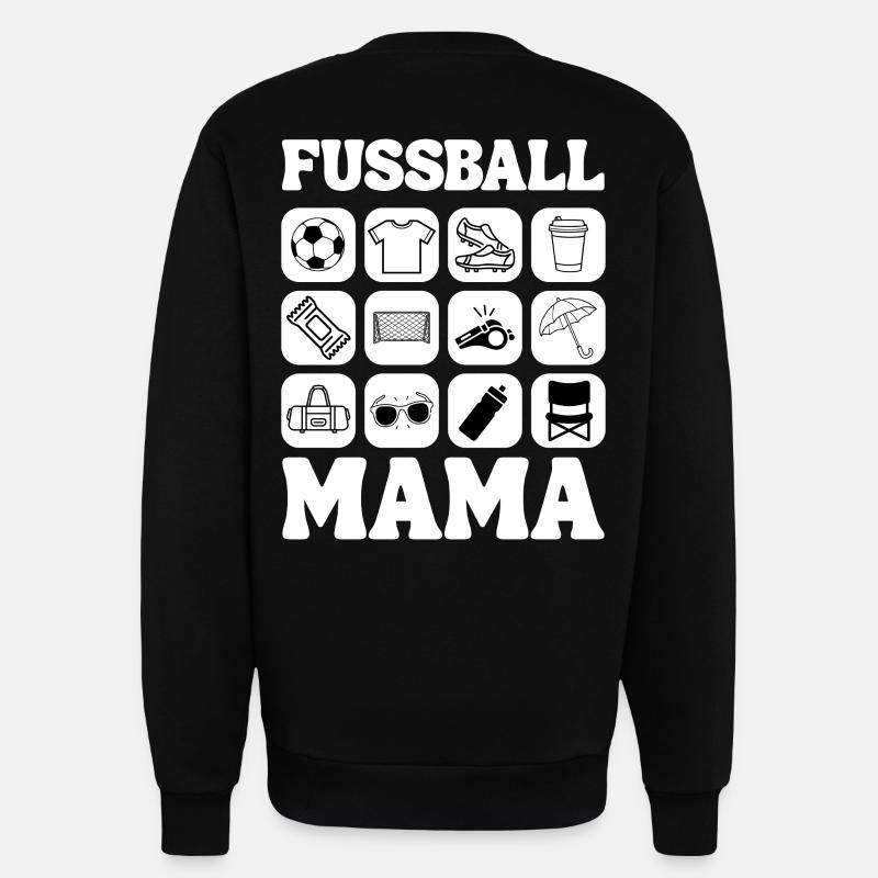 Fußball Mama Design - Sweatshirt - made by SPREAD  - SOLID BLACK