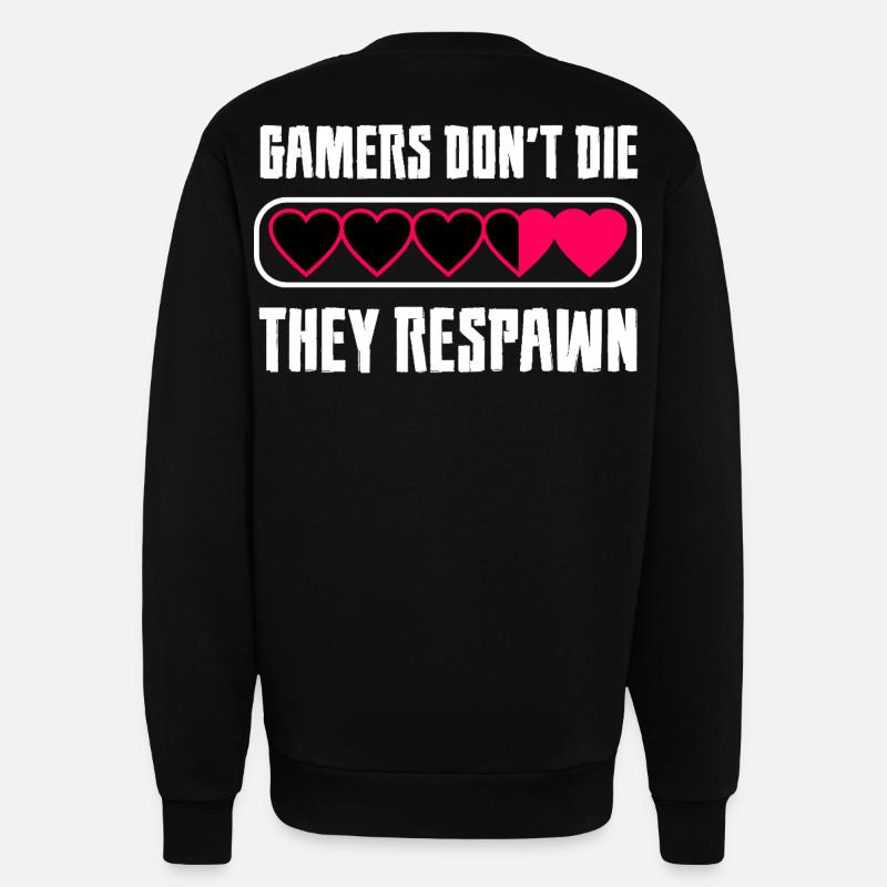 Gamer Herz Botschaft - Sweatshirt - made by SPREAD  - SOLID BLACK