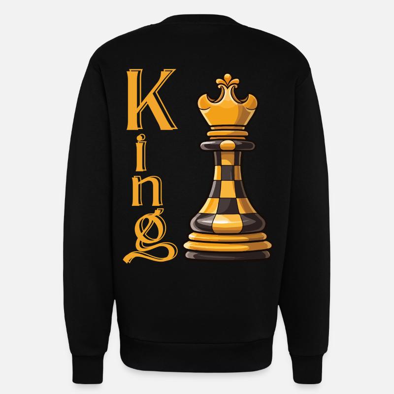 Chess King Elegance - Sweatshirt - made by SPREAD  - SOLID BLACK