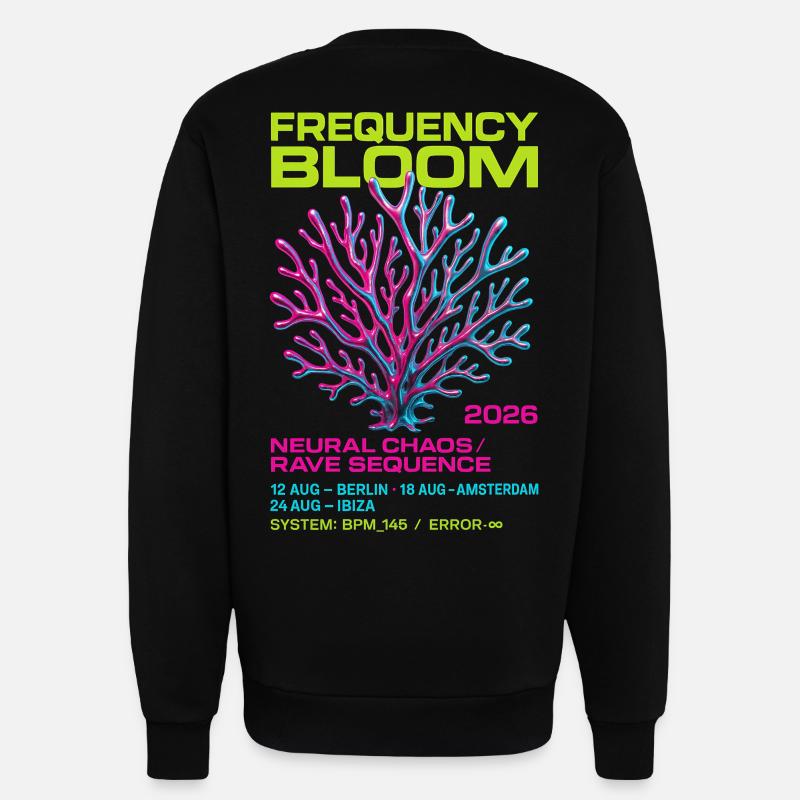 Frequency Bloom - Sweatshirt - made by SPREAD  - SOLID BLACK